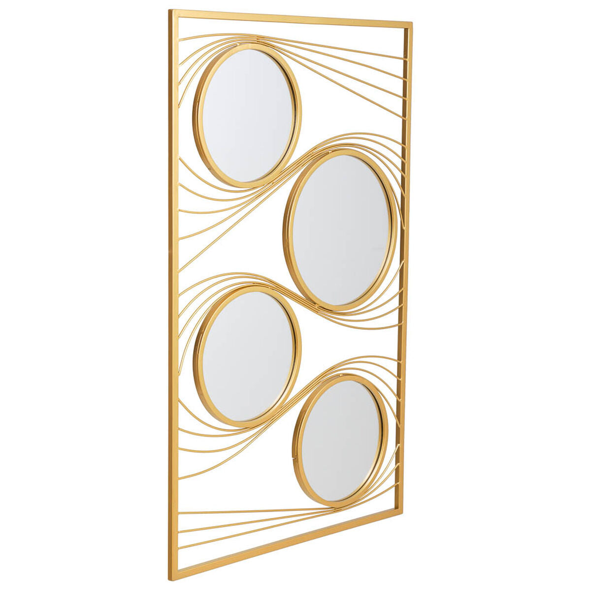 Espejo de pared Alexandra House Living Oro Metal Hierro Espejo 2 x 96 x 61 cm