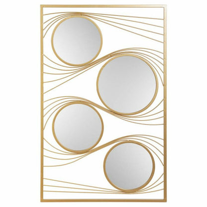 Espejo de pared Alexandra House Living Oro Metal Hierro Espejo 2 x 96 x 61 cm