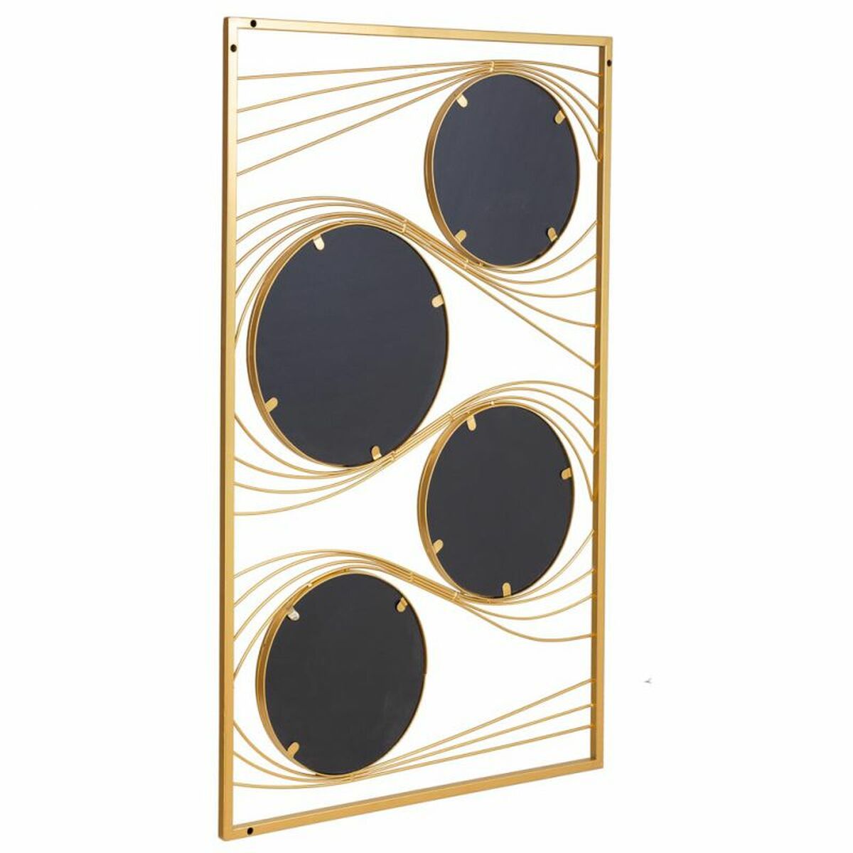 Espejo de pared Alexandra House Living Oro Metal Hierro Espejo 2 x 96 x 61 cm