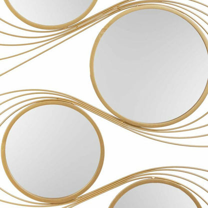 Espejo de pared Alexandra House Living Oro Metal Hierro Espejo 2 x 96 x 61 cm