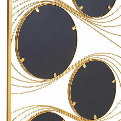 Espejo de pared Alexandra House Living Oro Metal Hierro Espejo 2 x 96 x 61 cm