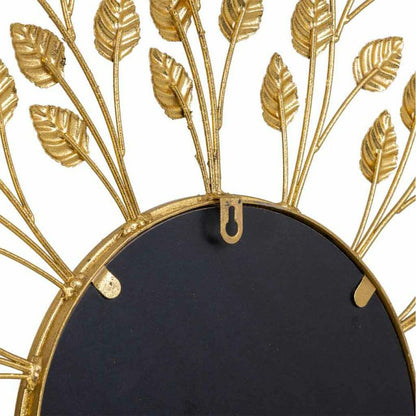 Espejo de pared Alexandra House Living Oro Metal Hierro Espejo 2 x 79 x 79 cm