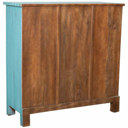 Aparador Alexandra House Living Azul Madera de mango 41 x 101 x 101 cm