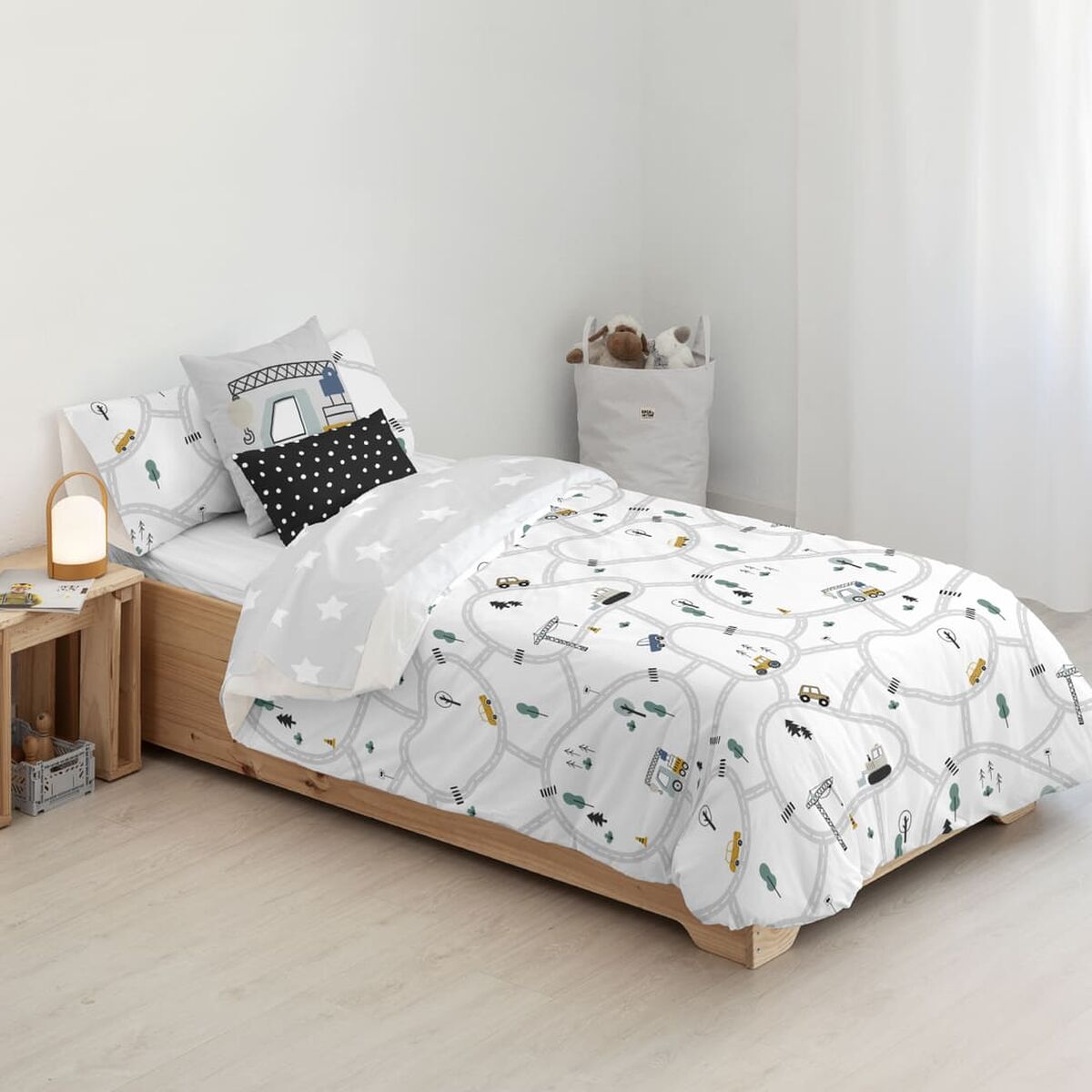 Kids&amp;Cotton Brail White Duvet Cover 155 x 220 cm