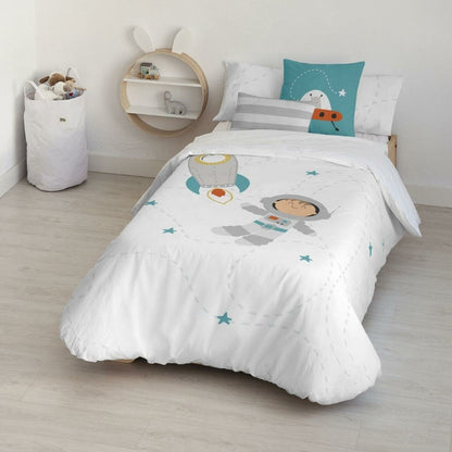 Kids&amp;Cotton Elm White Duvet Cover 175 Thread Count 180 x 220 cm