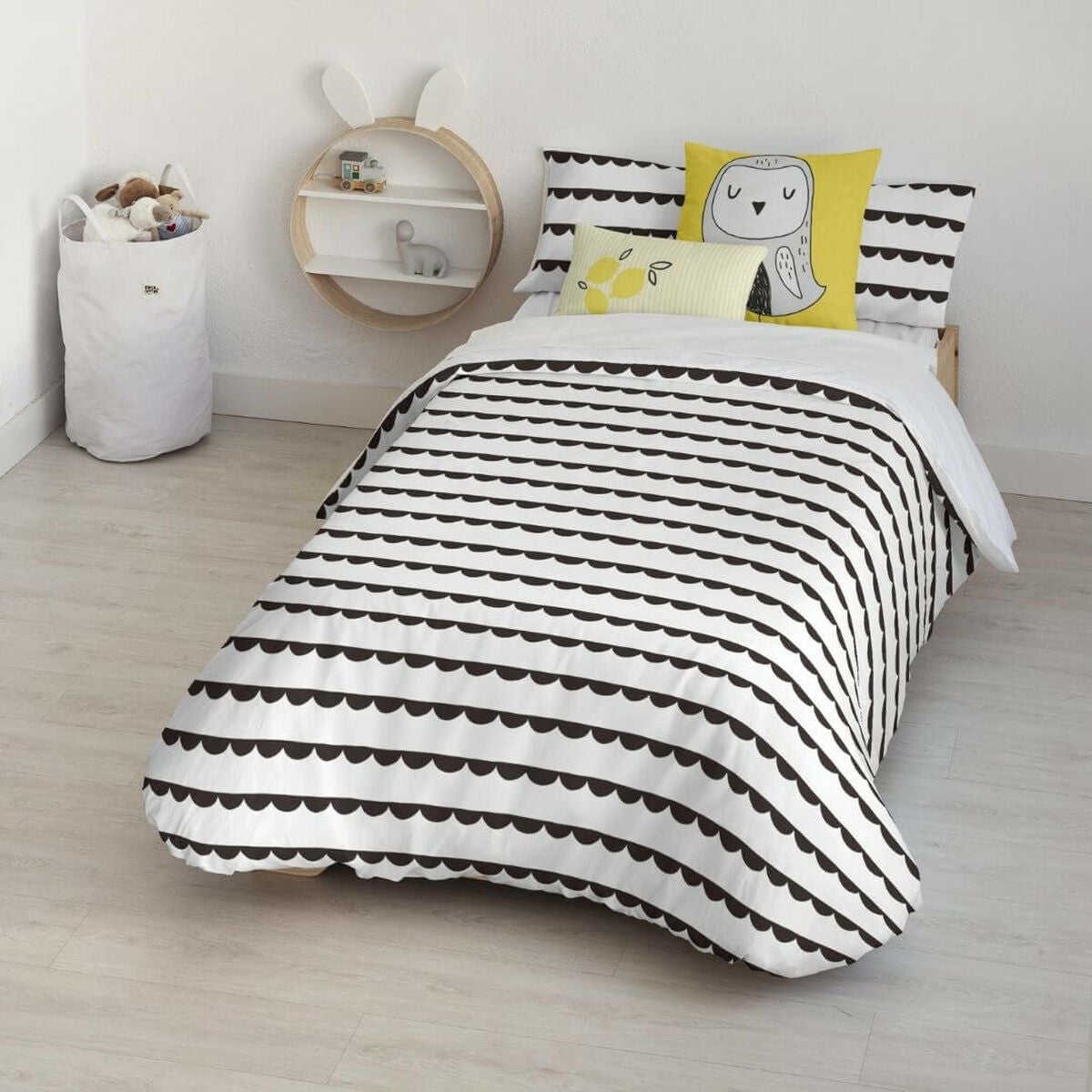 Kids&amp;Cotton Guildo Black Duvet Cover 155 x 220 cm