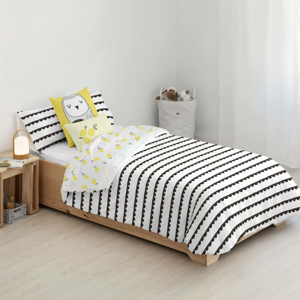 Kids&amp;Cotton Guildo Black Duvet Cover 155 x 220 cm