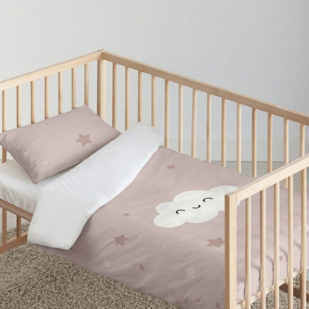 Duvet Cover for Crib Kids&amp;Cotton Werner Pink 115 x 145 cm