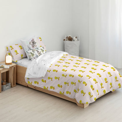 Tweety Duvet Cover Tweety Vichy Pink 140 x 200 cm