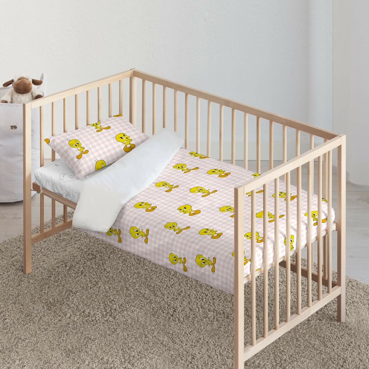 Duvet Cover for Vichy Tweety Crib 100 x 120 cm