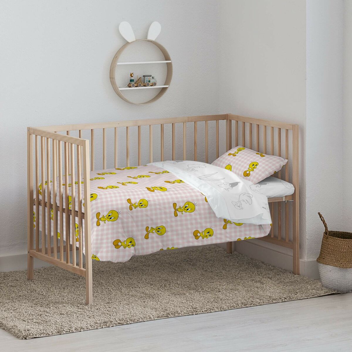 Duvet Cover for Vichy Tweety Crib 100 x 120 cm