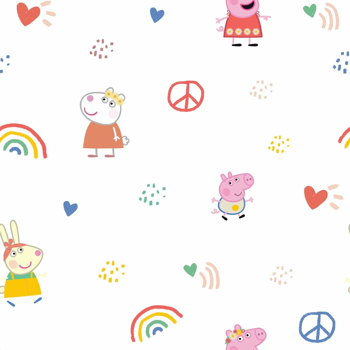 Juego de Sábanas Peppa Pig Peace Multicolor