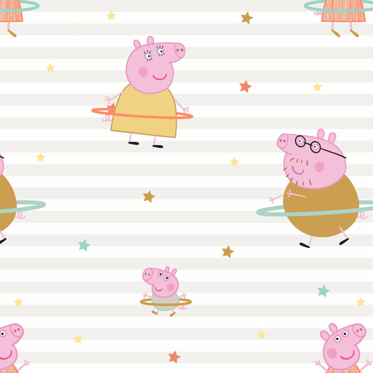 Juego de Sábanas Peppa Pig Hula Hoop Multicolor