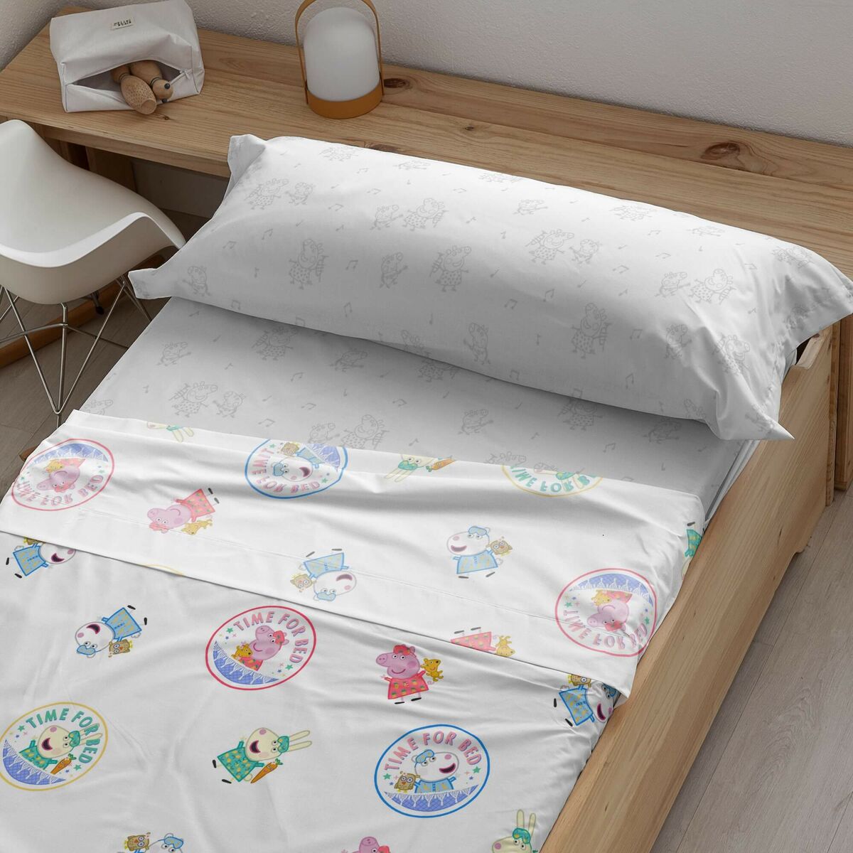 Juego de Sábanas Peppa Pig Time Bed Multicolor