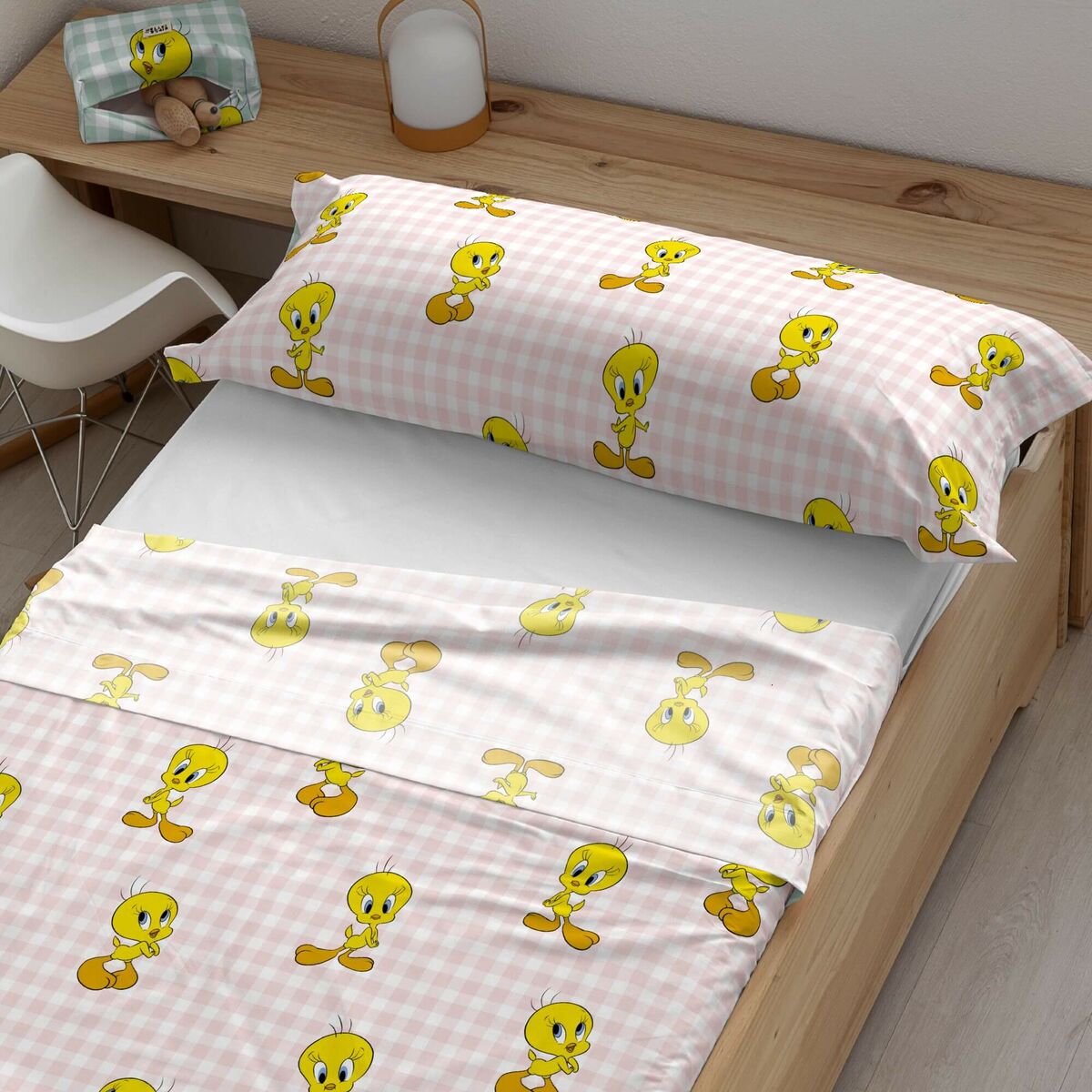 Juego de Sábanas Looney Tunes Tweety Multicolor 175 x 270 cm