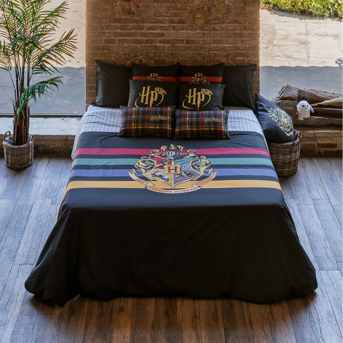 Harry Potter Hogwarts Black Duvet Cover 140 x 200 cm Bed of 80