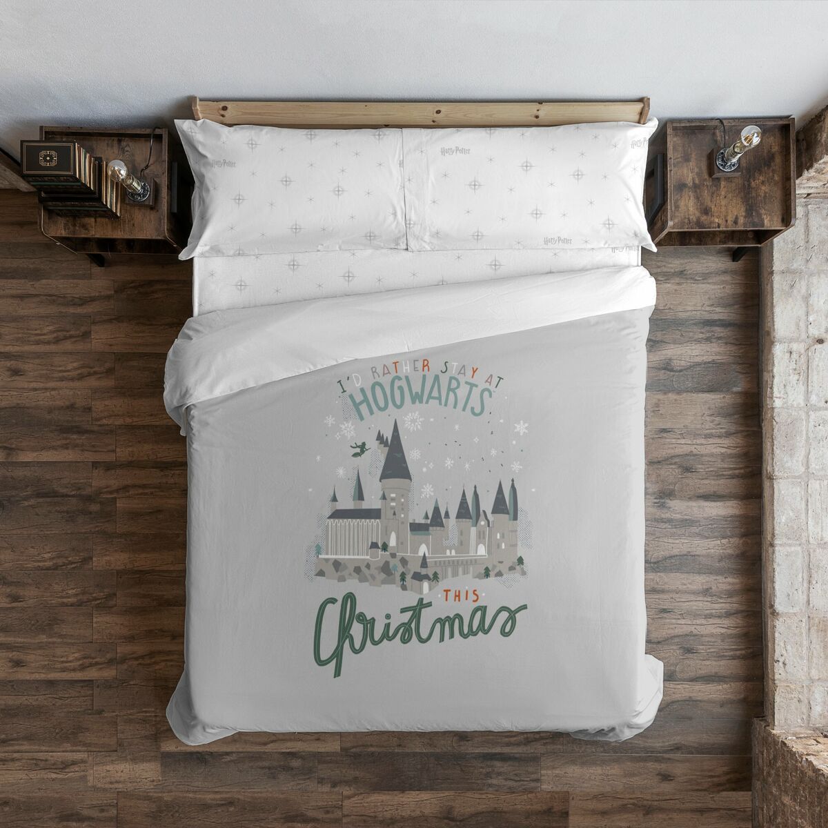 Funda Nórdica Harry Potter Hogwarts in Christmas Cama de 105 180 x 220 cm