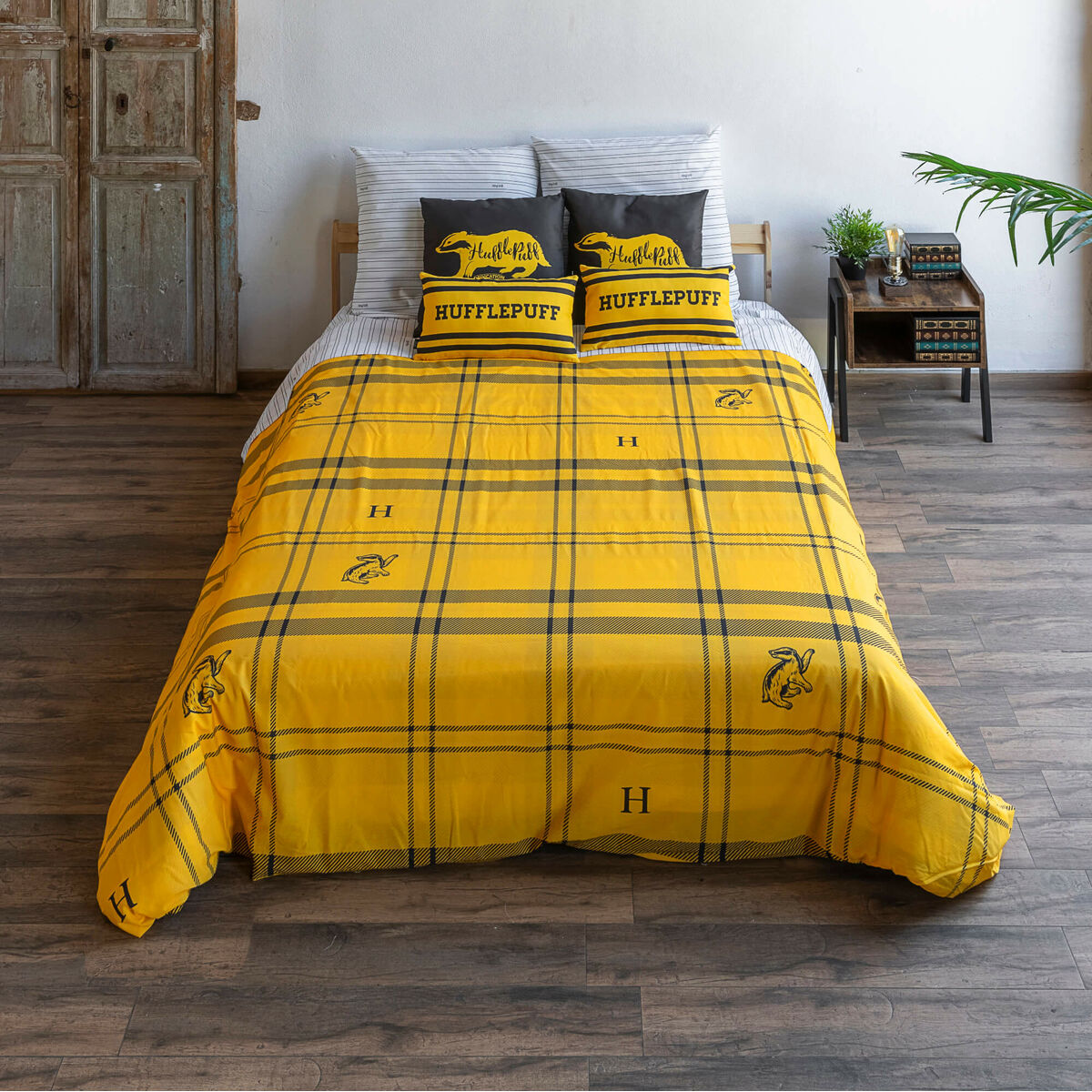 Harry Potter Hufflepuff Yellow Duvet Cover 180 x 220 cm 105 cm Bed