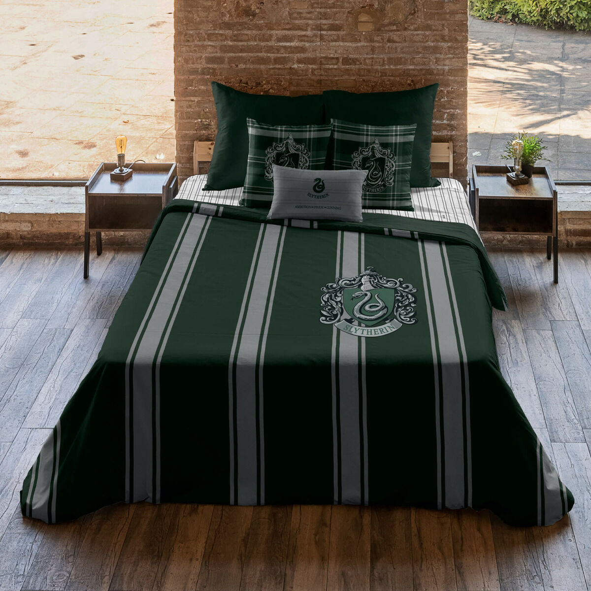 Funda Nórdica Harry Potter Slytherin 220 x 220 cm Cama de 135/140