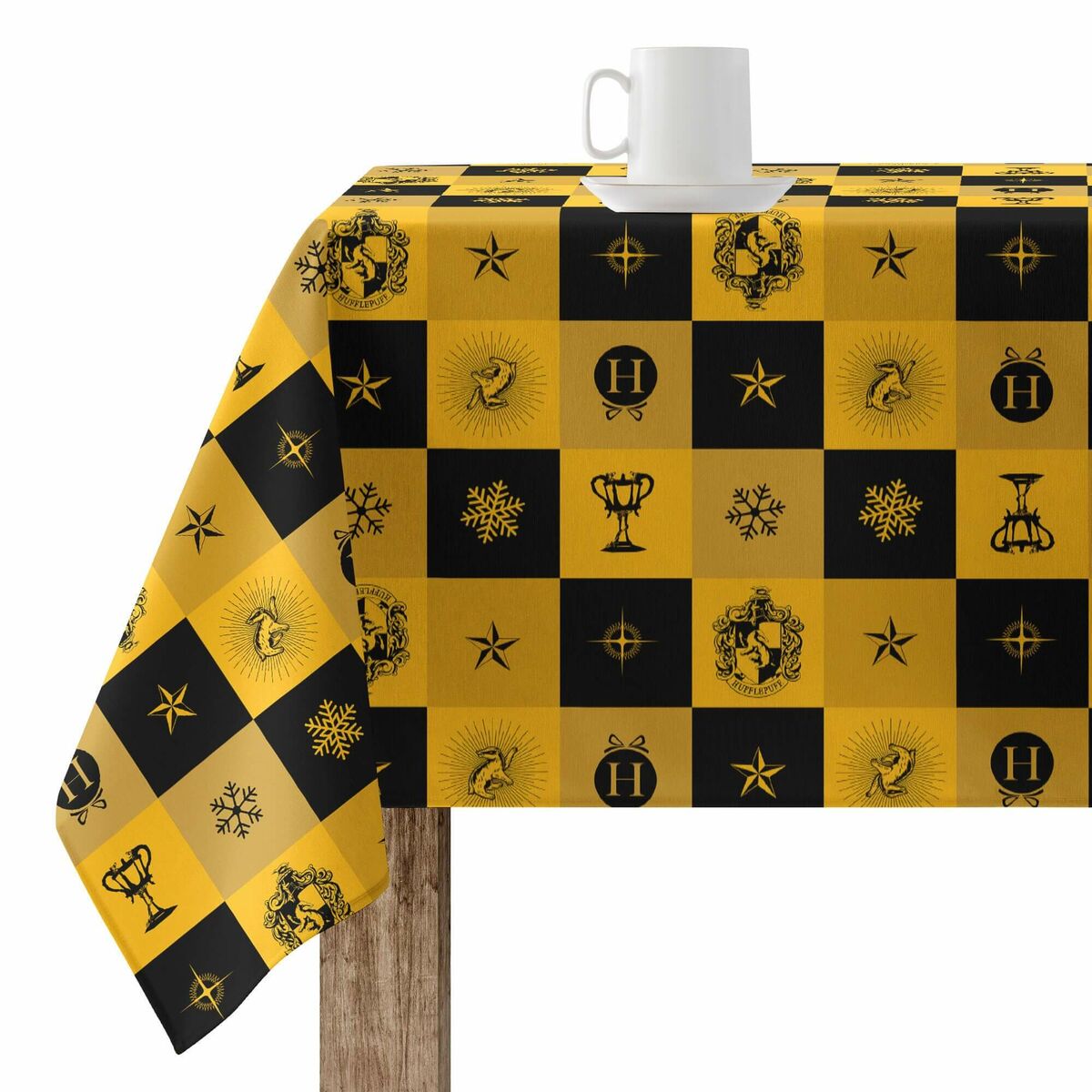 Mantel resinado antimanchas Harry Potter Hufflepuff 300 x 140 cm