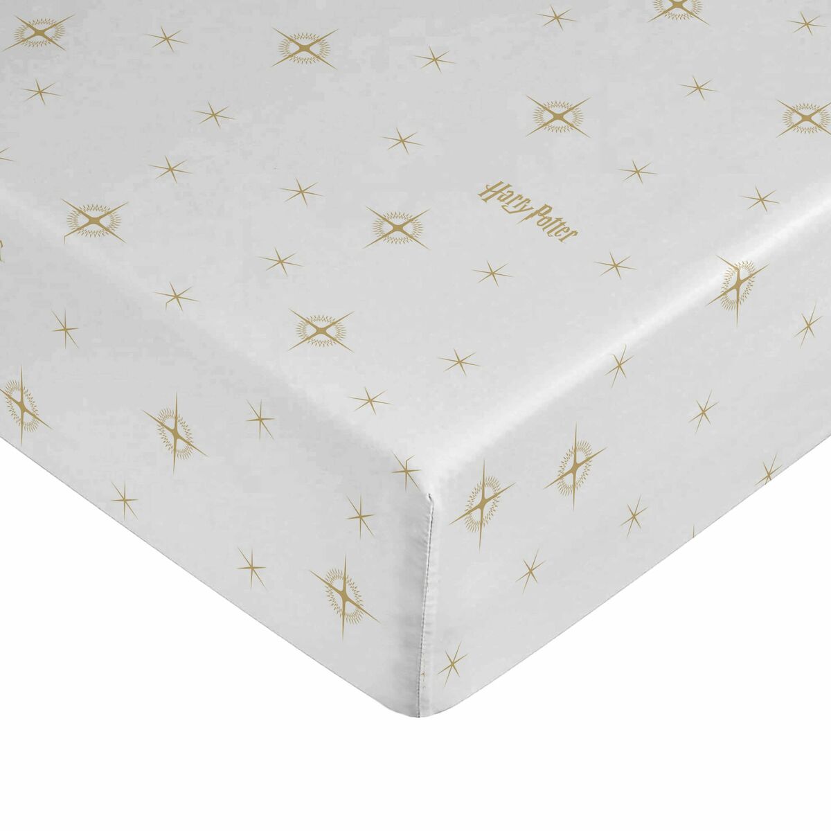 Juego de Sábanas Harry Potter Stars Gold Blanco Cama de 180 280 x 270 cm