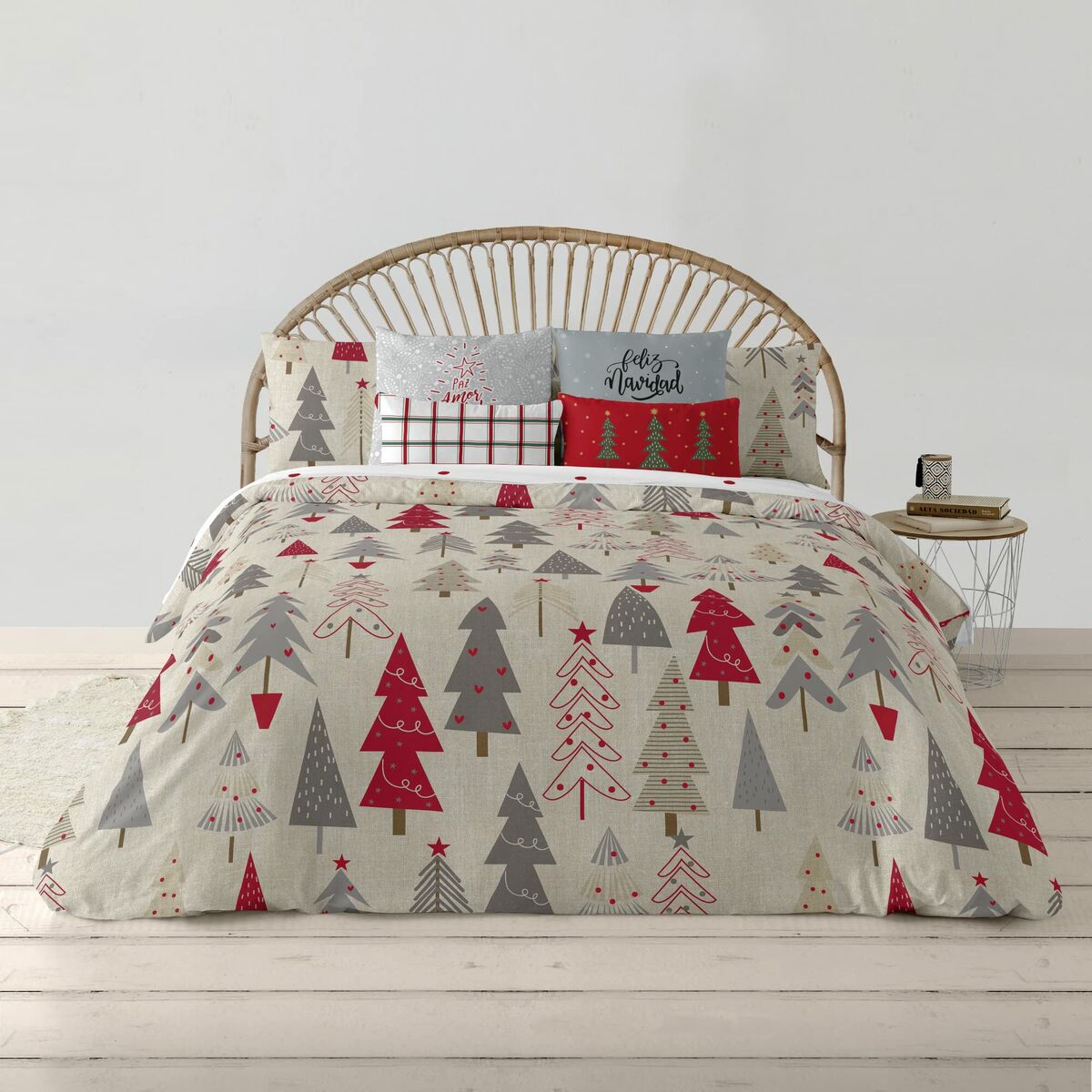 Decolored Duvet Cover Merry Christmas 31 Multicolor 200 x 200 cm