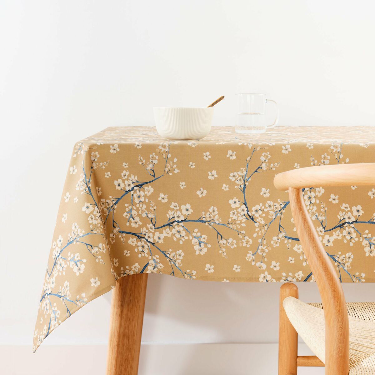 Belum Tablecloth 0120-330 Mustard 250 x 155 cm Flowers