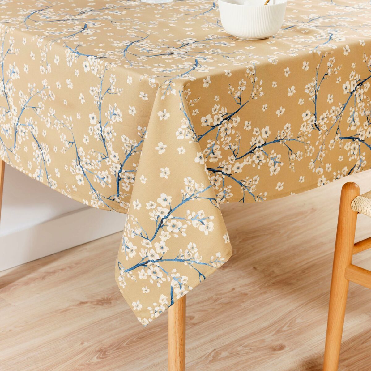 Belum Tablecloth 0120-330 Mustard 250 x 155 cm Flowers