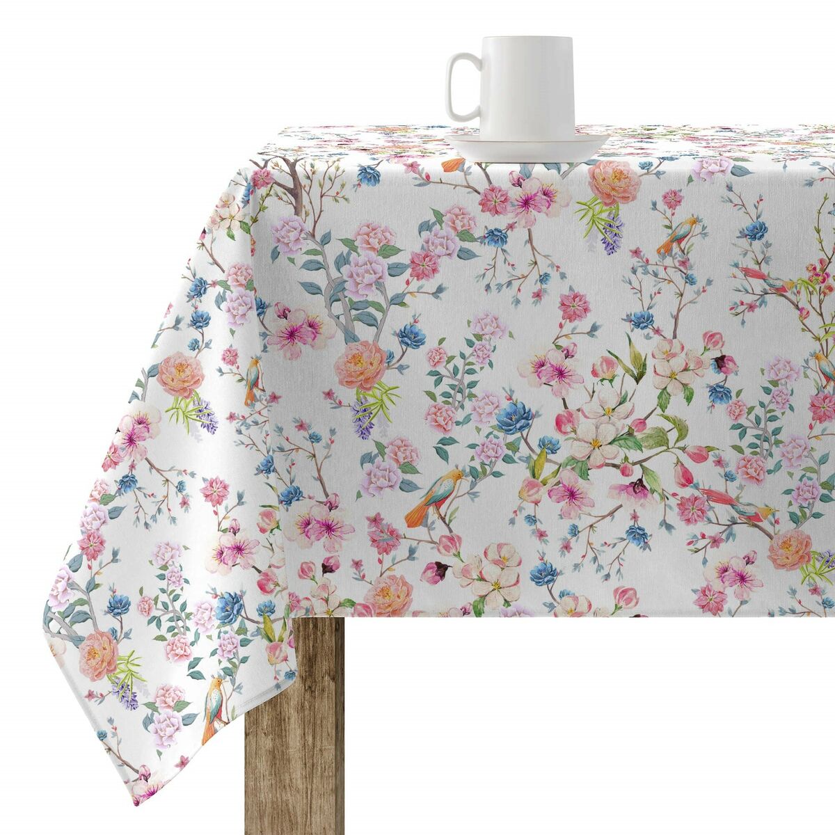 Belum stain-resistant tablecloth 0120-341 200 x 140 cm Flowers