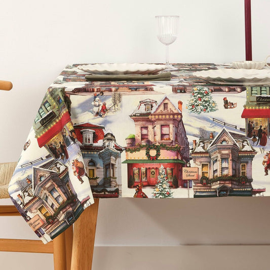 Mantel resinado antimanchas Belum Christmas City Multicolor 100 x 150 cm