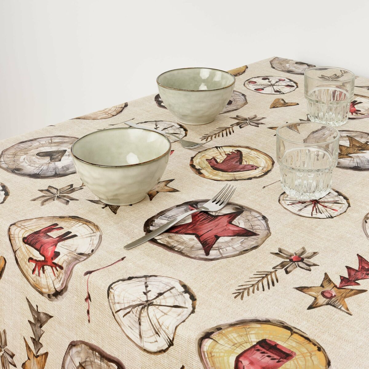 Belum Wooden Christmas stain-resistant resin tablecloth 100 x 140 cm