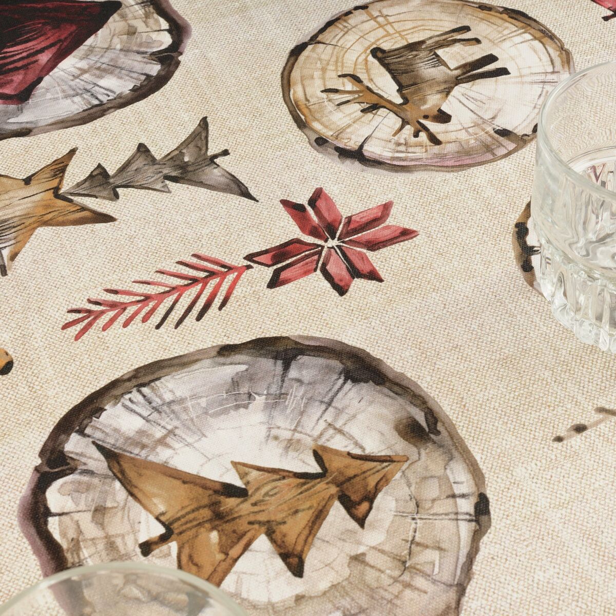 Belum Wooden Christmas stain-resistant resin tablecloth 140 x 140 cm