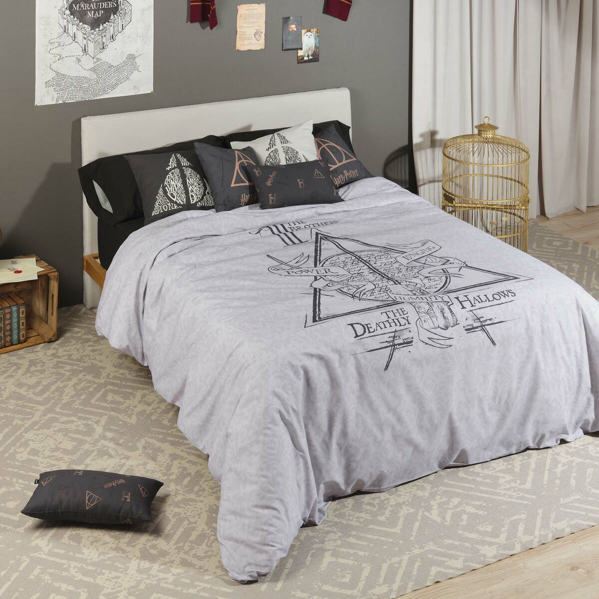 Harry Potter Deathly Hallows Legend Duvet Cover 220 x 220 cm 135/140 bed