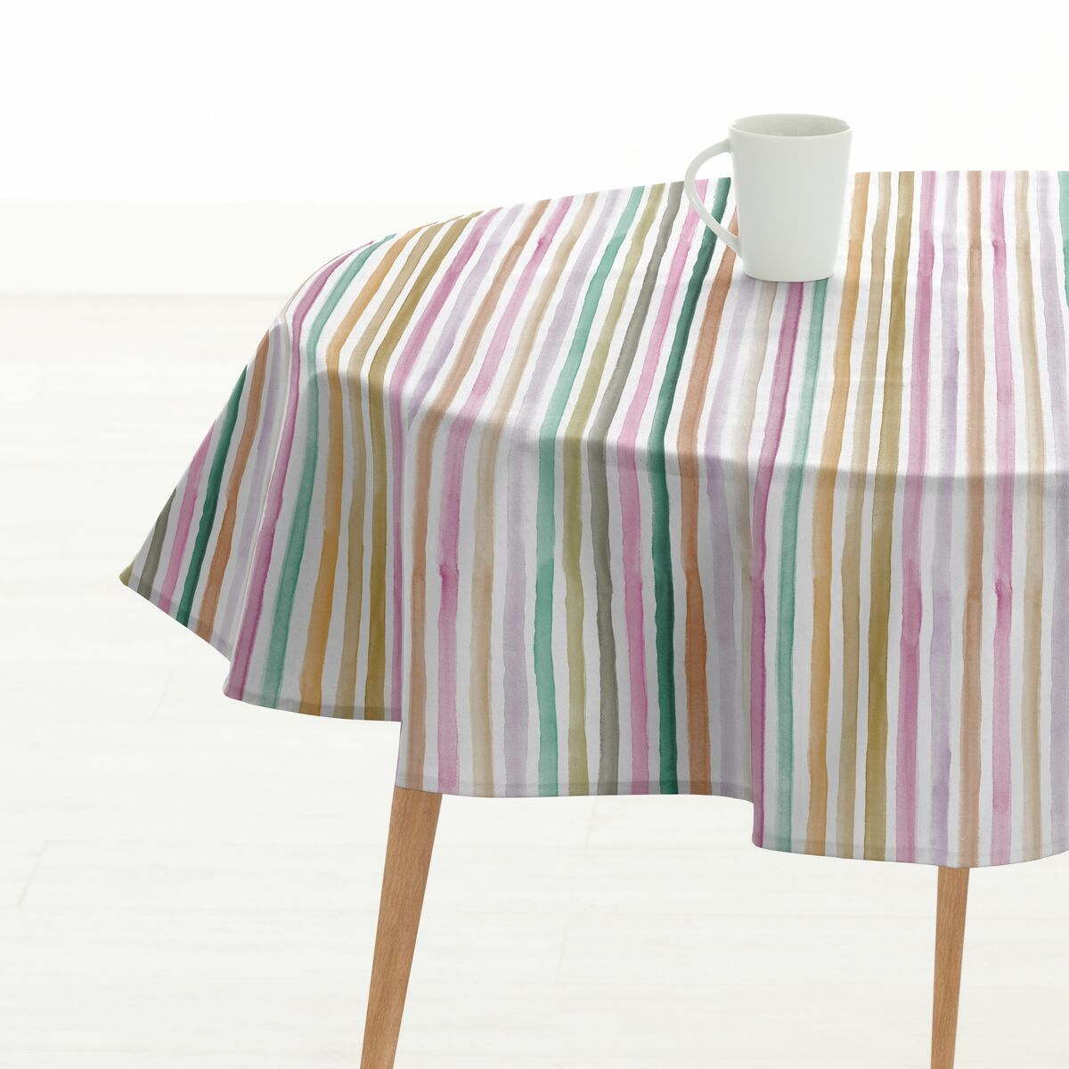 Belum Naiara 4-100 Multicoloured Striped Stain-Resistant Tablecloth