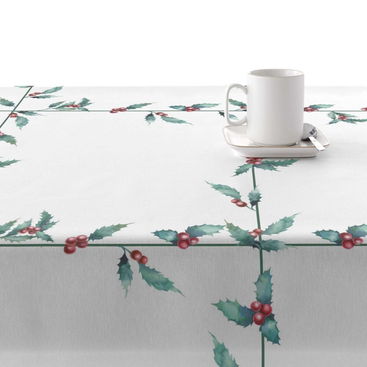 Belum White Christmas stain-resistant resin tablecloth 100 x 250 cm