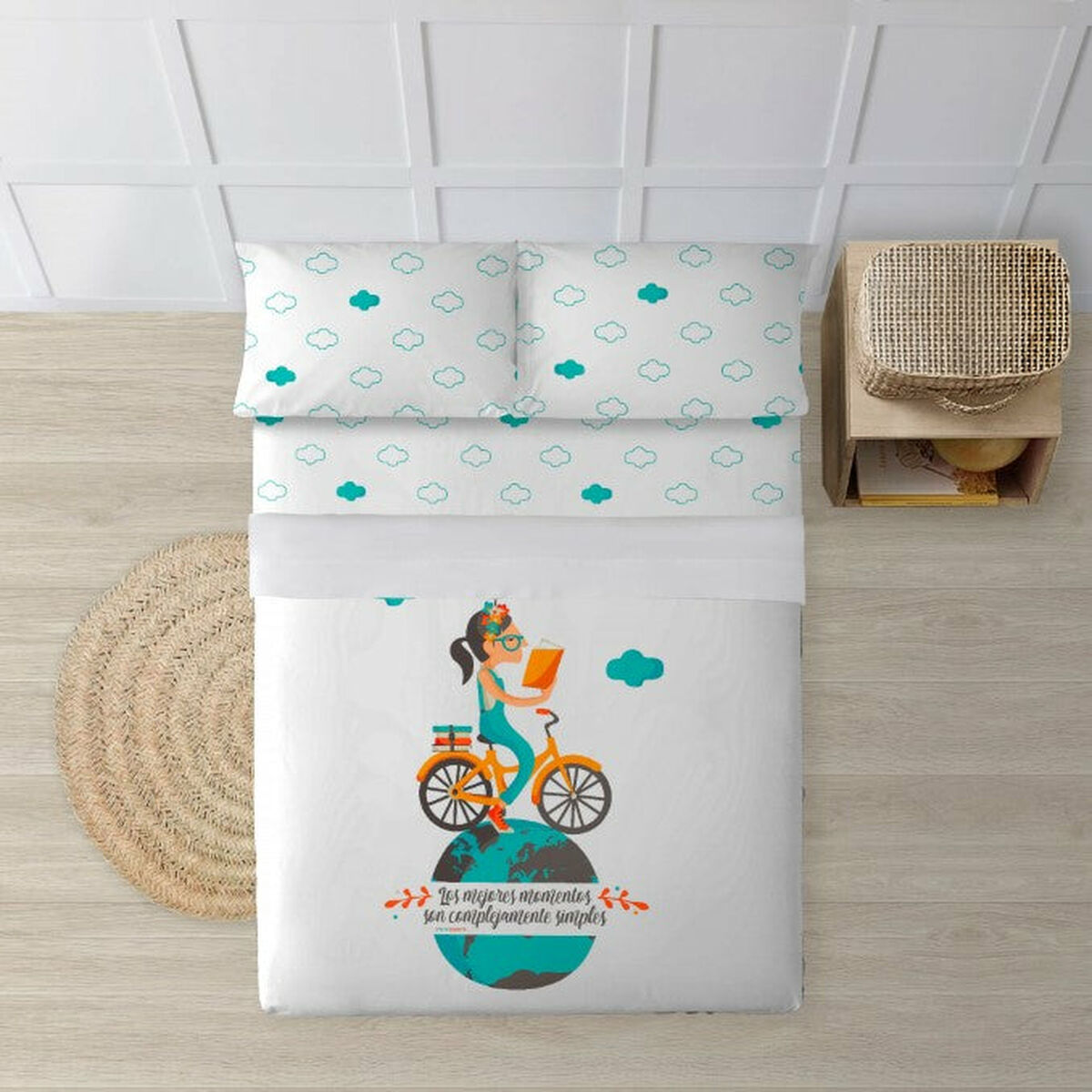 Decolores Sheet Set Multicolor Bike 210 x 270 cm