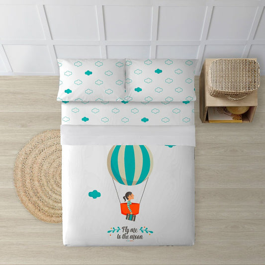 Decolores Sheet Set Multicolor Girl Balloon 175 x 270 cm