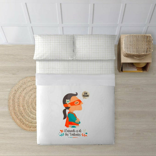 Multicolor Superhero Girl Colored Sheet Set 210 x 270 cm