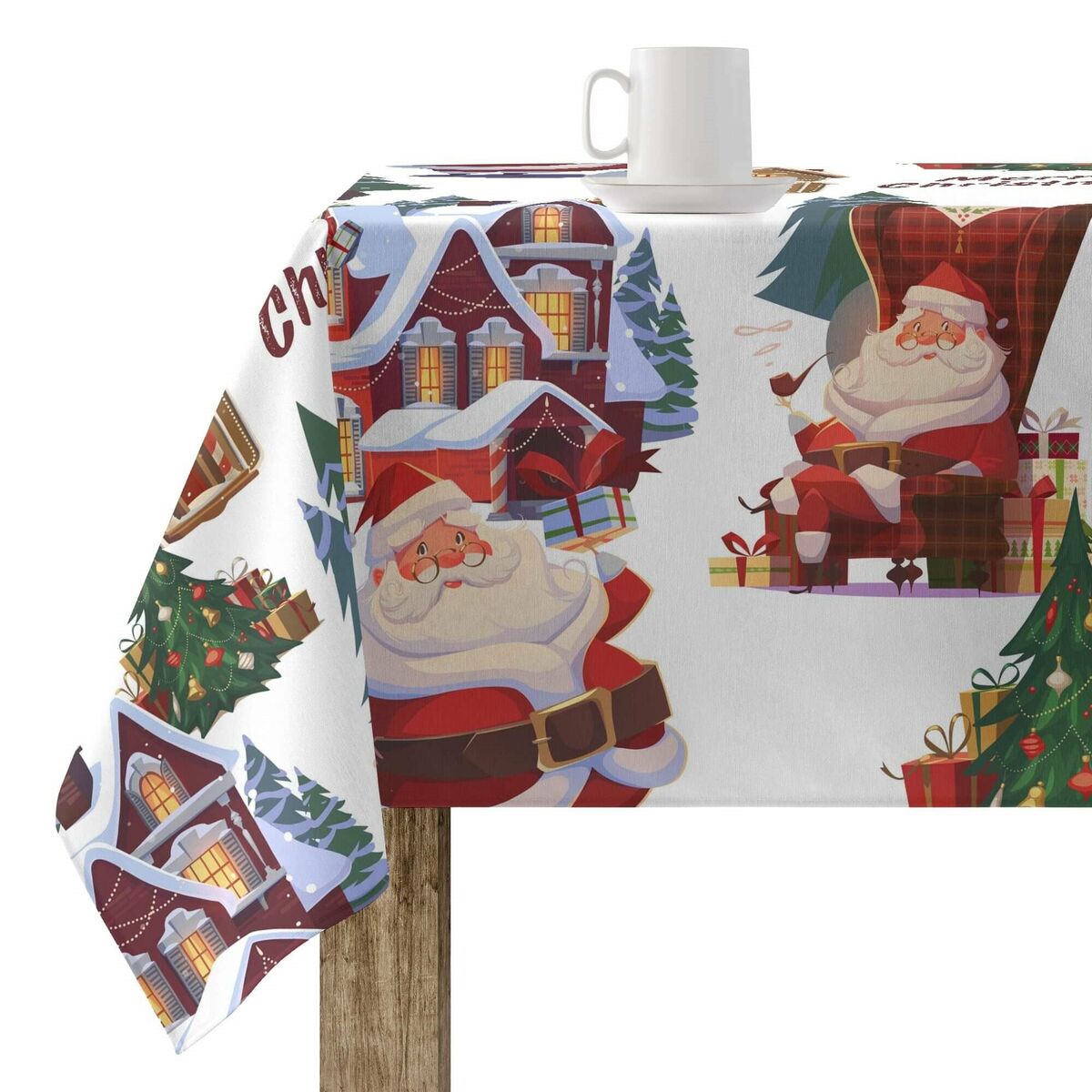 Resin stain-resistant tablecloth Belum Santa Claus 200 x 140 cm