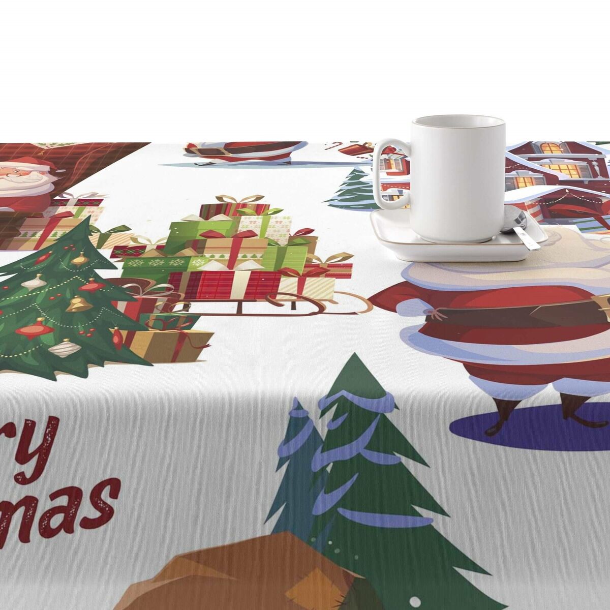 Resin stain-resistant tablecloth Belum Santa Claus 200 x 140 cm