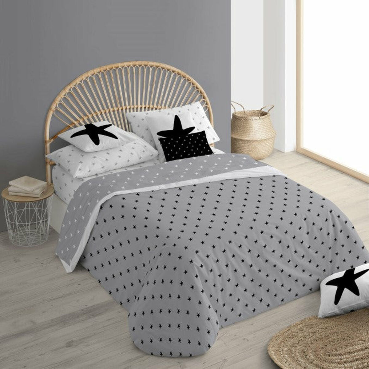 Ripshop Galilea Duvet Cover Gray 140 x 200 cm Bottleneck