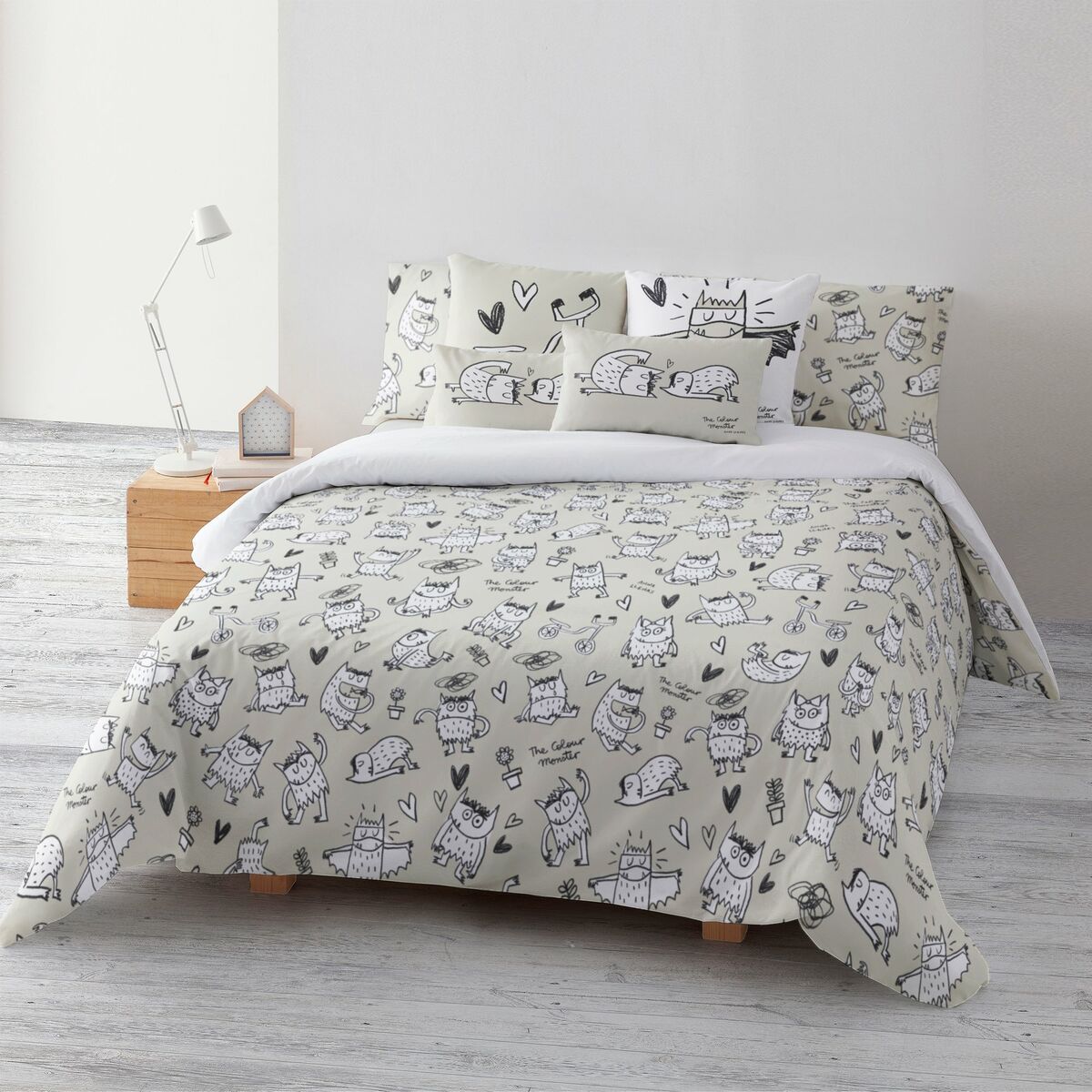 Decolores Duvet Cover Monstre Beige 180 x 220 cm