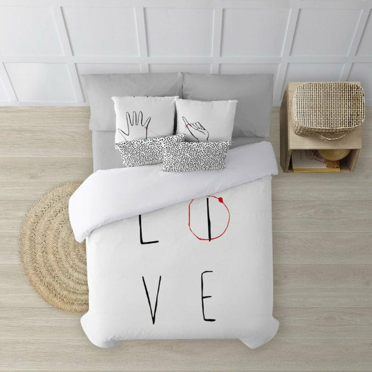 Decolores Love Multicolor Duvet Cover 140 x 200 cm