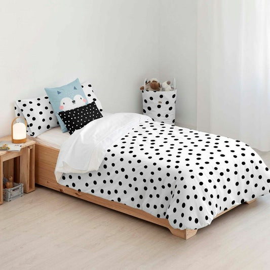 Kids&amp;Cotton Duvet Cover Kibo White Black 175 Thread Count 180 x 220 cm 180 x 240 cm