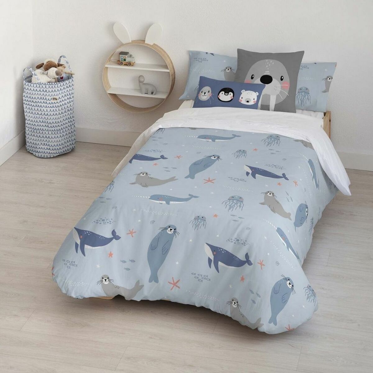 Kids&amp;Cotton Duvet Cover Tabor Small Blue 175 Thread Count 180 x 220 cm 180 x 240 cm