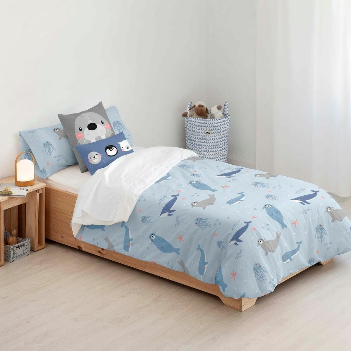 Kids&amp;Cotton Duvet Cover Tabor Small Blue 175 Thread Count 180 x 220 cm 180 x 240 cm