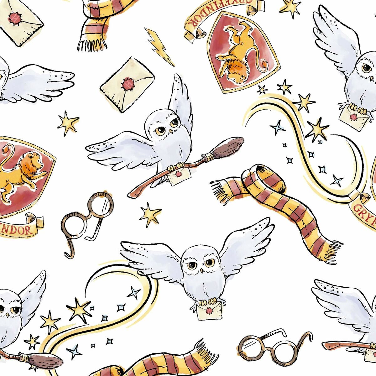 Harry Potter Hedwig Duvet Cover 180 x 220 cm Bed of 105