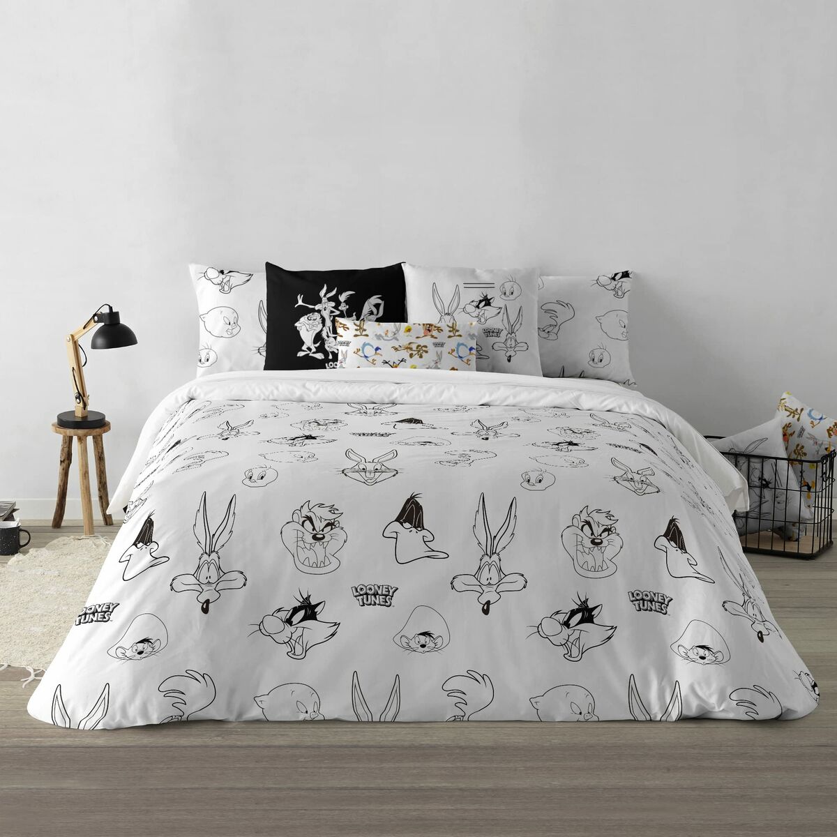 Looney Tunes Looney B&amp;W Duvet Cover 180 x 220 cm