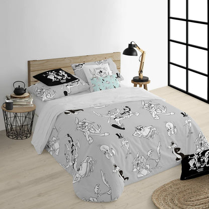 Looney Tunes Duvet Cover Looney BN White black 260 x 240 cm