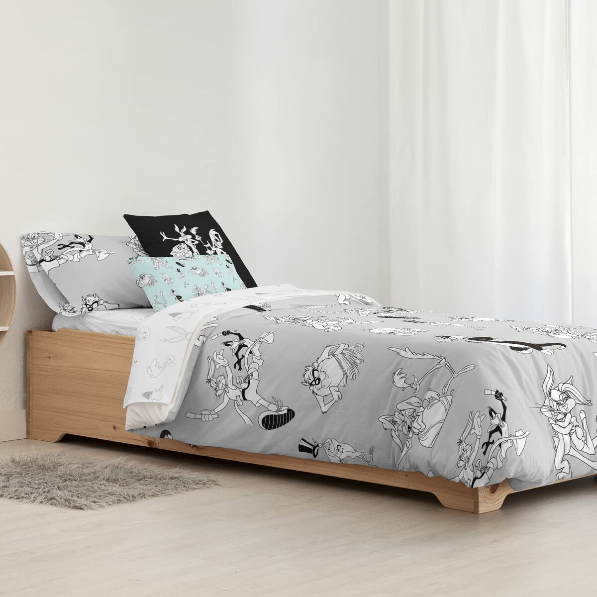 Looney Tunes Duvet Cover Looney BN White black 260 x 240 cm